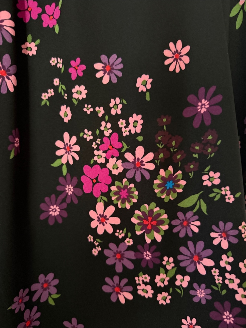 kate spade Bora Floral Black V-Neck Ruffle-Shoulder Blouse - Picture 5 of 8
